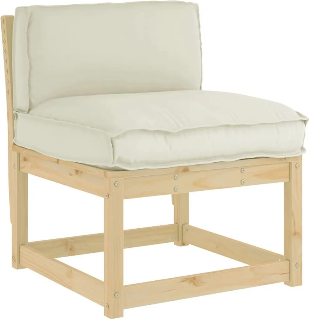 Coussin de garnissage crème 70x40x12 cm Oxford pour canapé et fauteuil