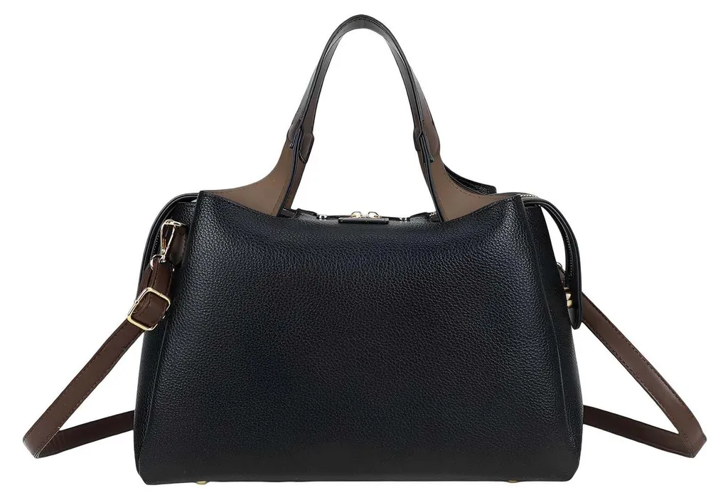 Grand sac à main Gallantry noir bicolore idéal pour bureau et ville