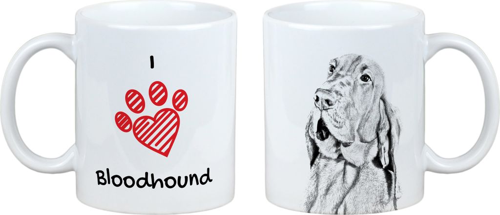 Bluthund, Bloodhound, Chien de St Hubert - Tasse mit Hund, entzückende Tasse mit Grafik, Geschenk mit Ihrem Foto von der Marke Art-Dog