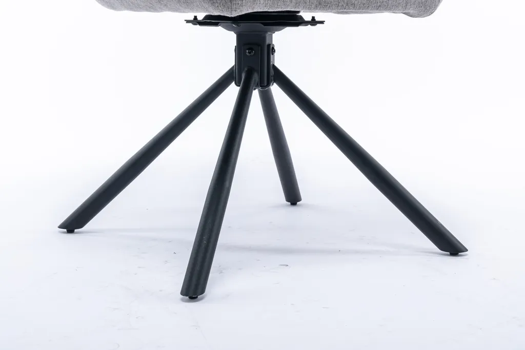 Chaise Pivotante 180° Rembourrée Turquoise KANDA en Métal 52x60 cm