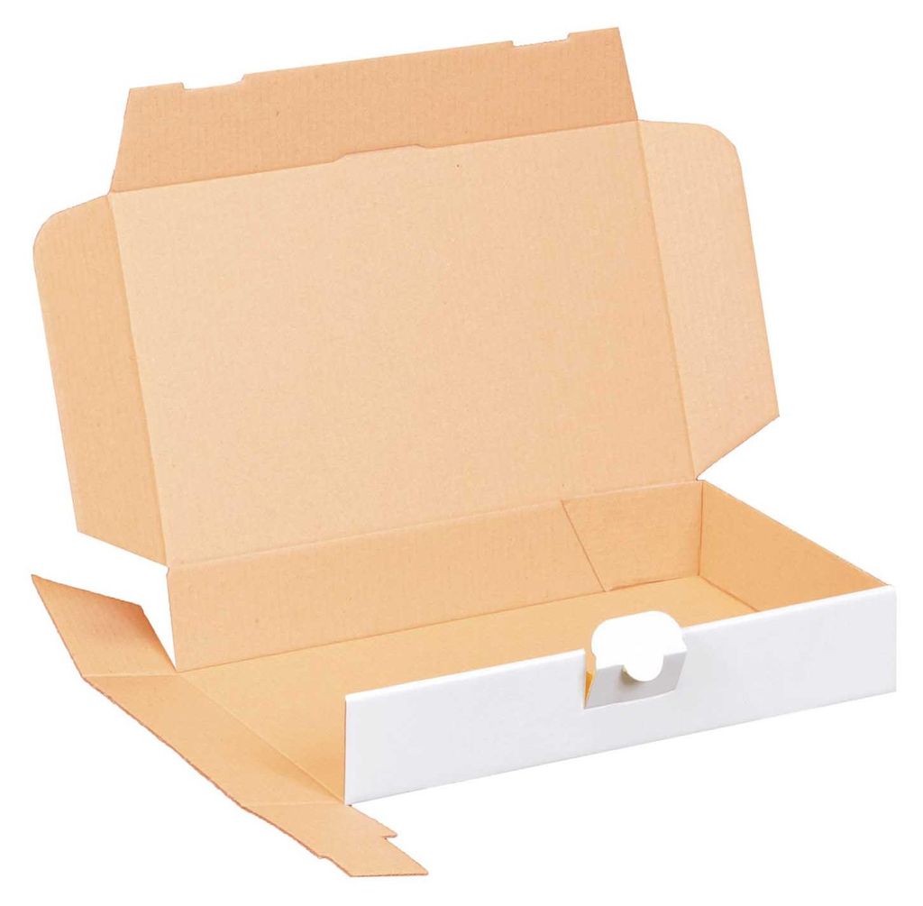 50 Maxibrief kartonnen dozen, 240 x 160 x 45 mm, wit (50 Productafbeelding 