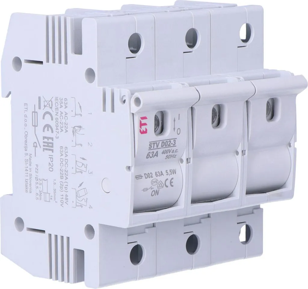Sectionneur triphasé 63A STV D02 - Pour installation électrique stable - 2