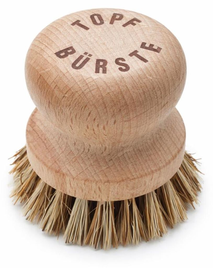 Neustanlo Topfbürste aus Holz | Spülbürste mit Naturborsten | robuste Küchenbürste für Töpfe & Pfannen | nachhaltig & plastikfrei | ergonomi...