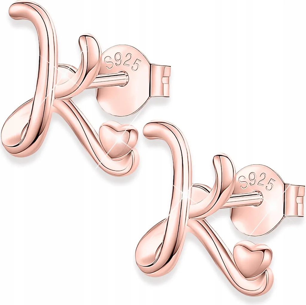 Offerta Orecchini Lettera K Argento 925 e Oro | Miglior Prezzo