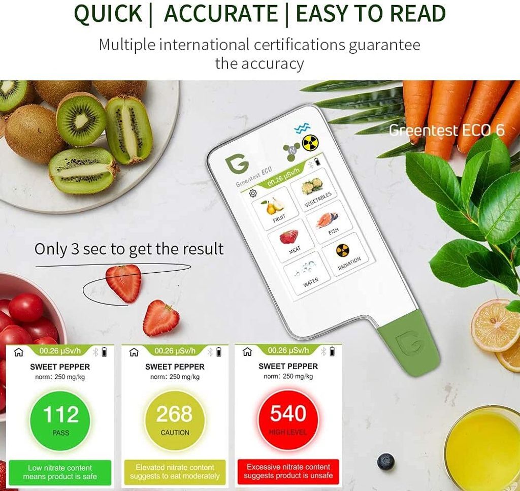 Greentest Eco 6 in1 Geigerov čítač Dusičnanový tester Obrázok produktu 3