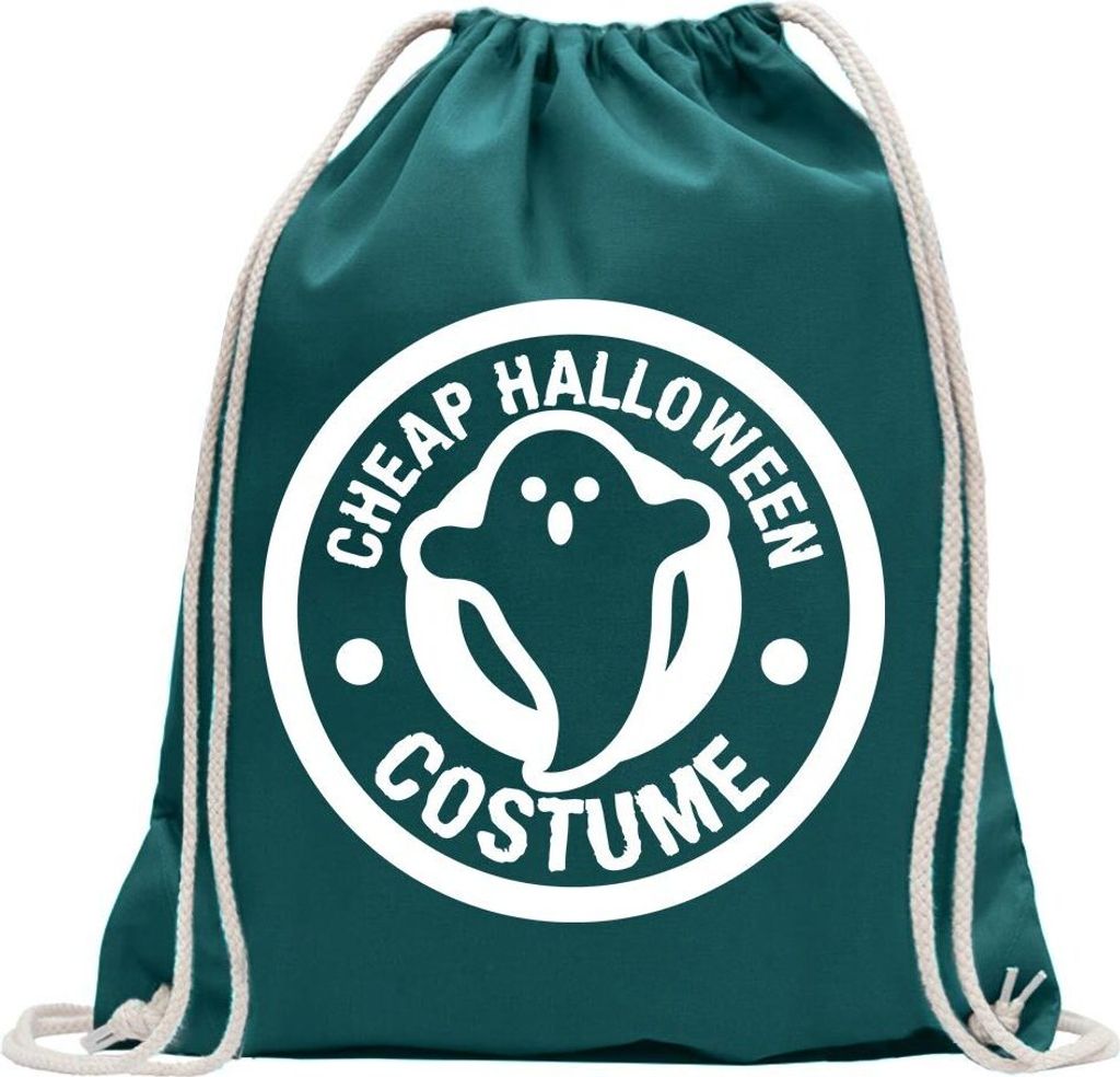 Kiwistar - Turnbeutel - petrol - Cheap Halloween Costume - Fun Rucksack Sport Beutel Gymsack Baumwolle mit Ziehgurt