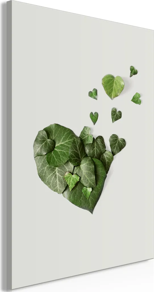 Decorazione Parete Love Ivy 80x120 - Quadro Moderno Foglie Verticale