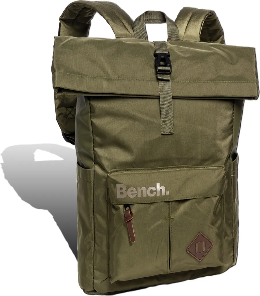 Grand Sac à Dos Scolaire et Loisirs Vert Olive Bench Style Urbain