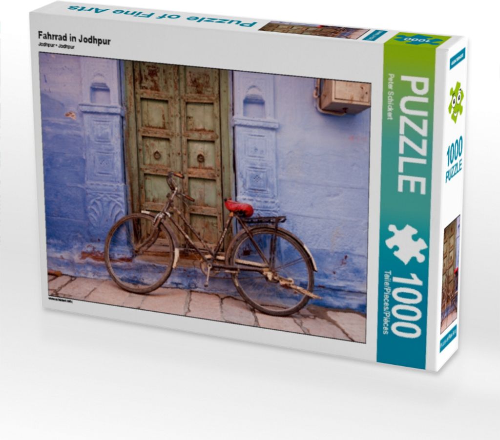 CALVENDO Puzzle Fahrrad in Jodhpur | 1000 Teile Lege-Größe 64x48cm Foto-Puzzle für glückliche Stunden