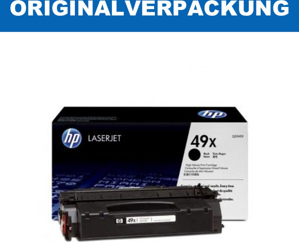 HP 49X Schwarz Original LaserJet Tonerkartusche mit hoher Produktbild 