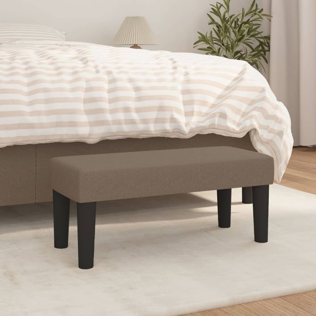 The Living Store Sitzbank Taupe 70x30x30 cm Stoff