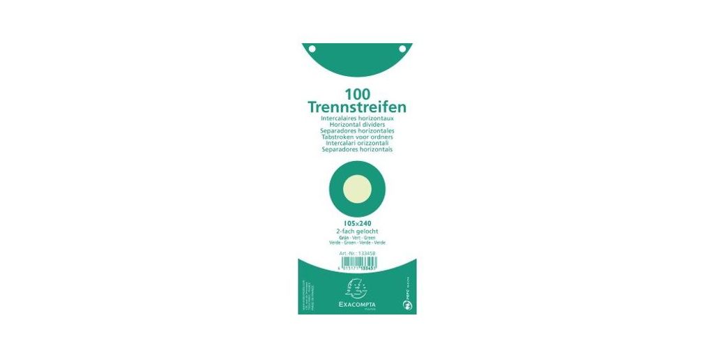EXACOMPTA Trennstreifen 24 x 10,5 cm (B x H) 180g/m² Karton Produktbild 