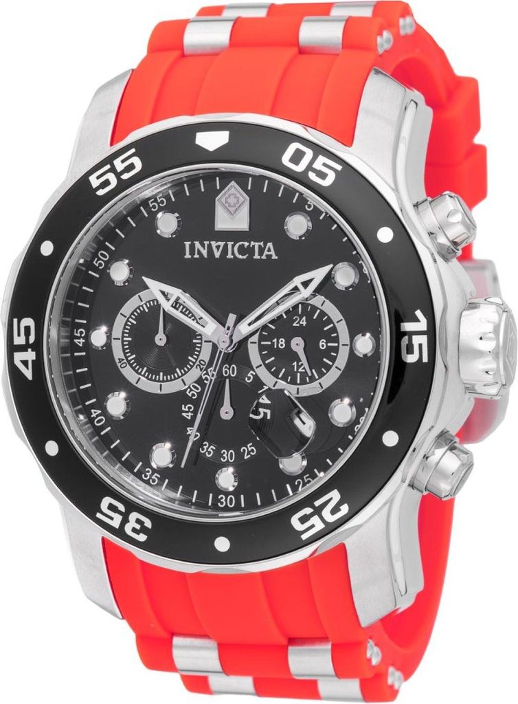 Invicta Pro Diver - SCUBA 49829 Herren uhr - Wasserdicht - Analog - Quarzuhrwerk - Edelstahl mit schwarzen zifferblat - 48mm