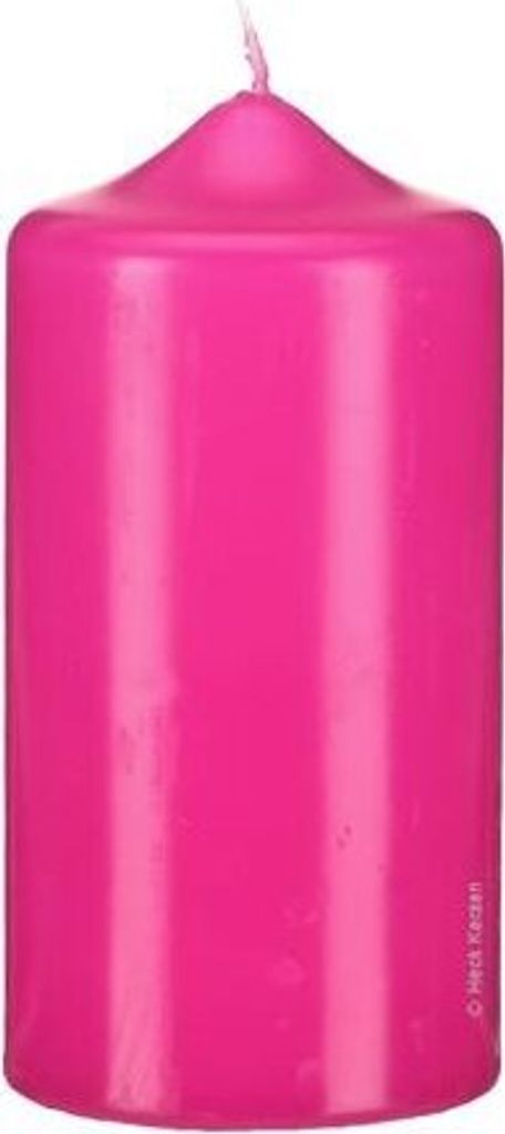 6 Spitzkopf Stumpen Kerzen Fuchsia Pink 200 x Ø 80 mm, Produktbild 