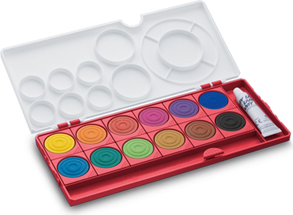 Deckfarbkasten aquaplus 1222609 12Farben rot Produktbild 