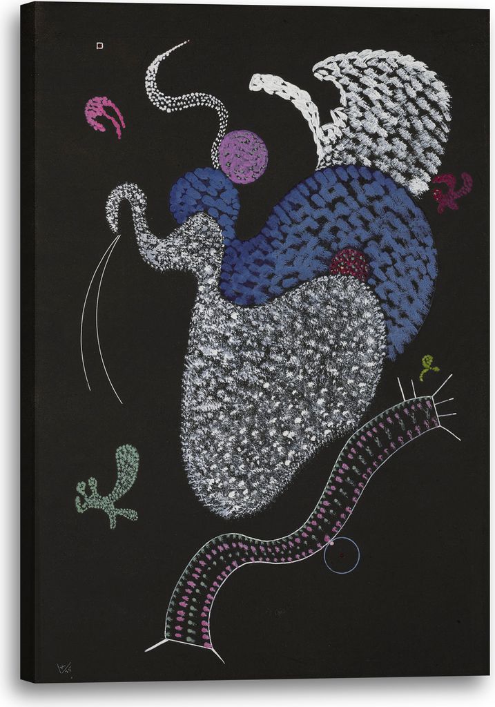 Leinwandbild (40x60cm): Wassily Kandinsky - Punktierung (1935), echter Holz-Keilrahmen inkl. Aufhänger, handgefertigt in Deutschland