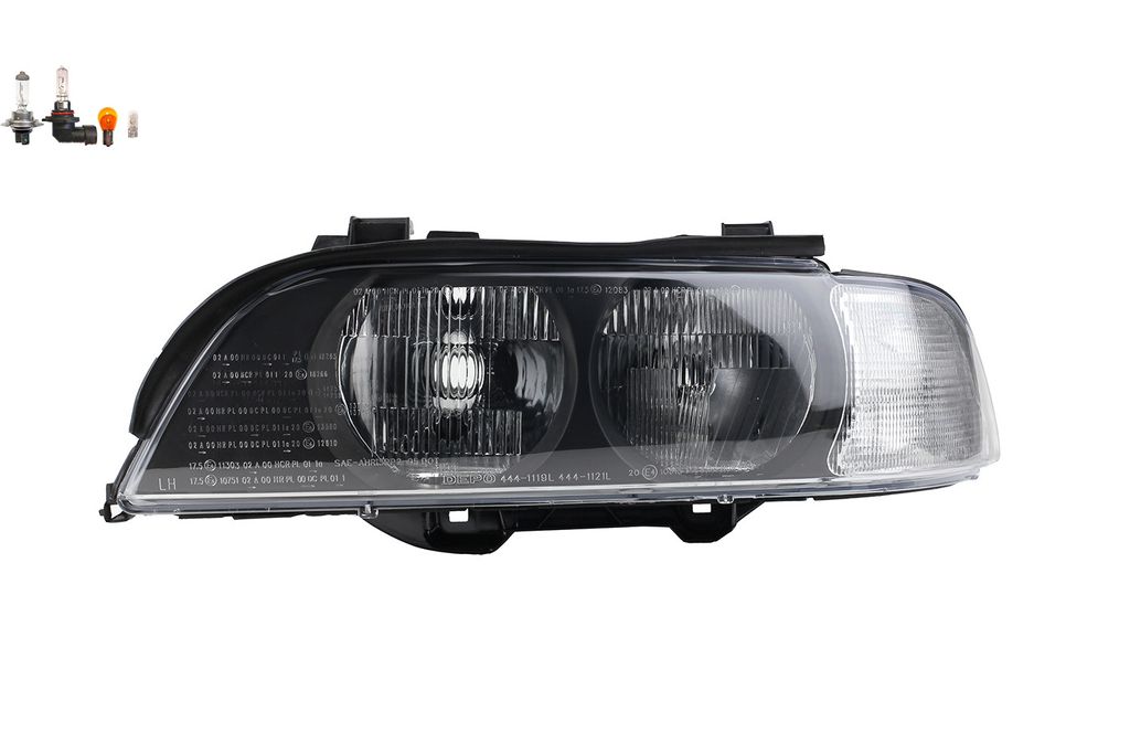 Johns, Scheinwerfer Halogen HSW passend für BMW 5er E39 11/95- 08/00 Links Leuchtmittel 63128375299 8375299
