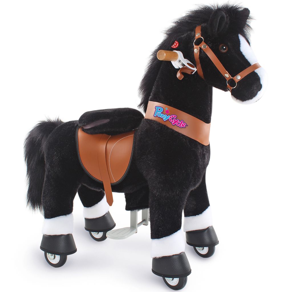 PonyCycle Reitpferd auf Rollen Reittier Spielzeug mit Bremsen und Sound 3-4 Jahre - Ux326