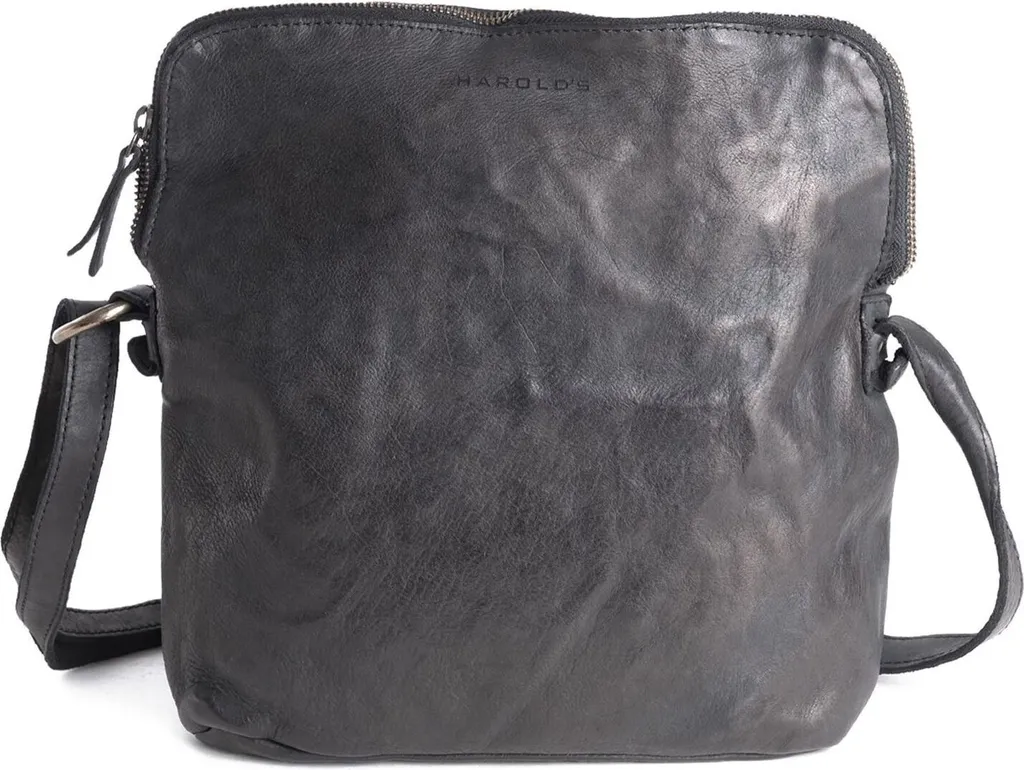 HAROLD'S Pelle borsa a tracolla borsa a tracolla Submarine Postbag Upend Black nero
