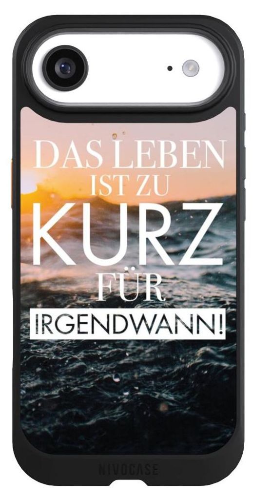 NIVOCASE Hülle für Apple iPhone Air Handyhülle NIVOcore Case Schwarz Meer Statement Spruch