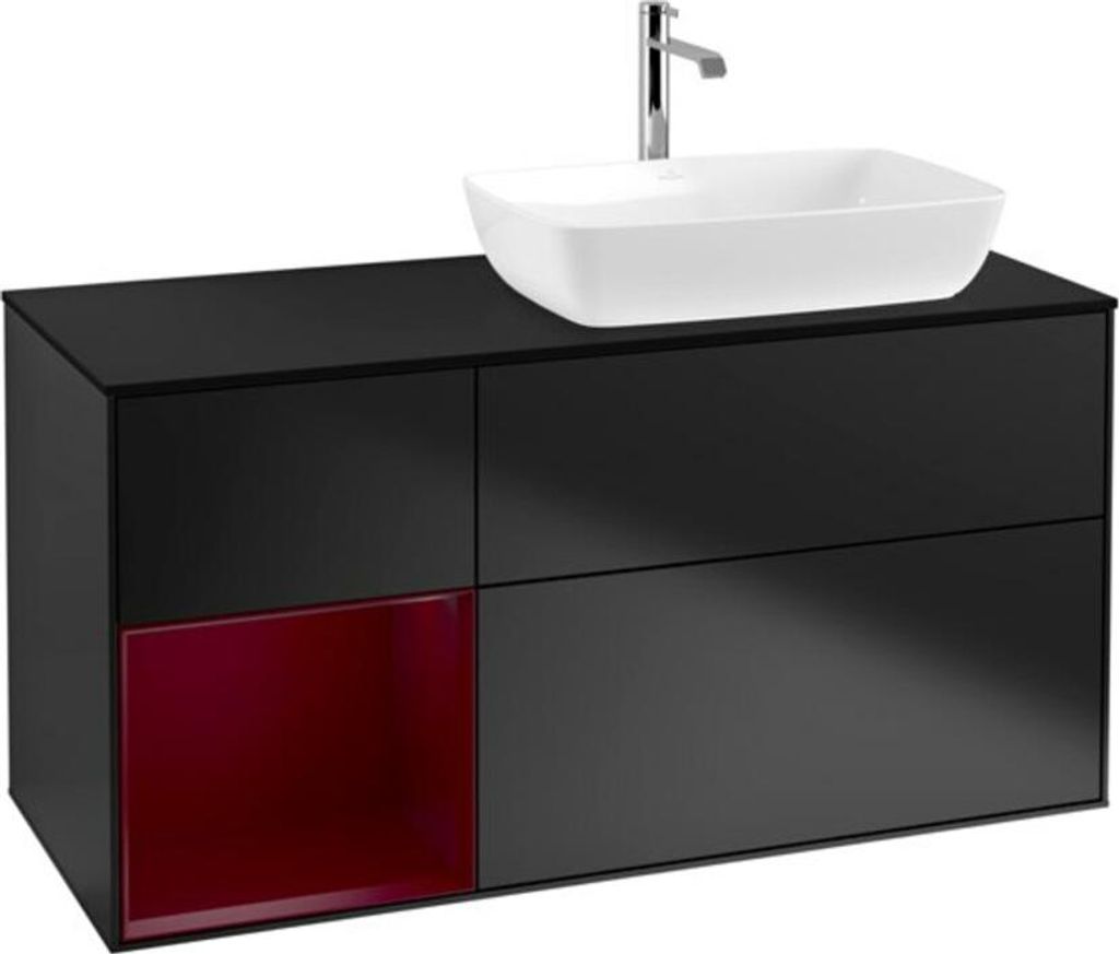 V&B Waschtischunterschrank Finion 120cm, Pl b m, Reg Peo m Lac, bla m Lac