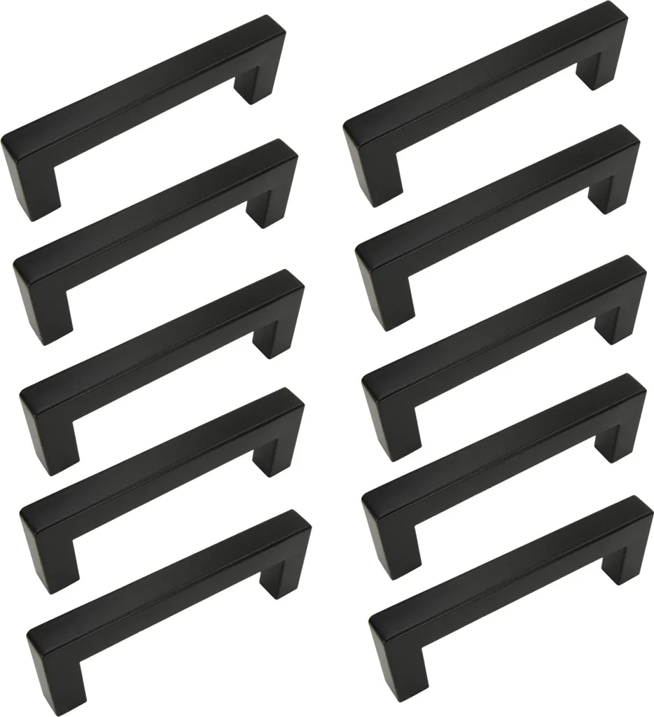 Maniglie Classiche 128 mm Nero Inox: Eleganza per Interni Moderni