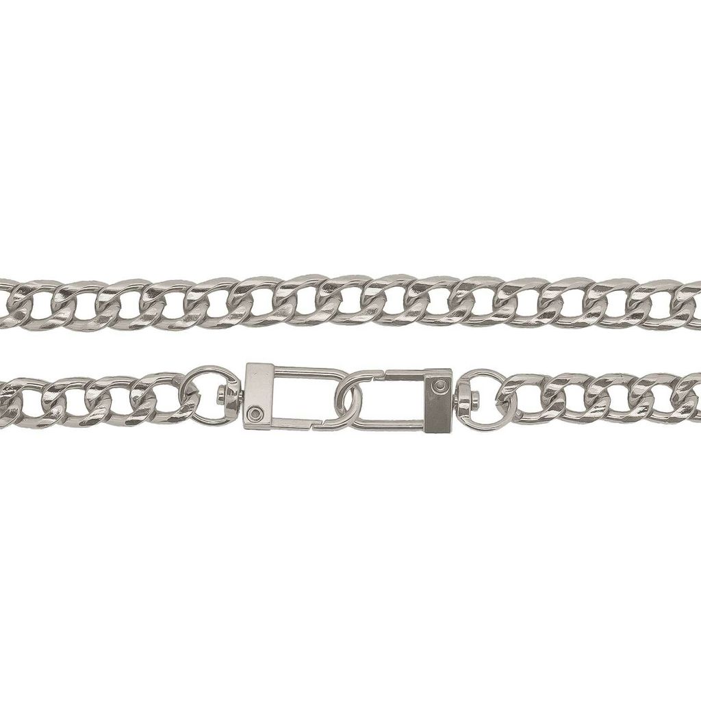 1 Taschenkette 40 cm lang mit Karabinerhaken aus Metall Trageriemen Schulterriemen Variantenwahl, Größe:Variante 2 | 40 x 0.9 x 0.4 cm, Farbe:silber