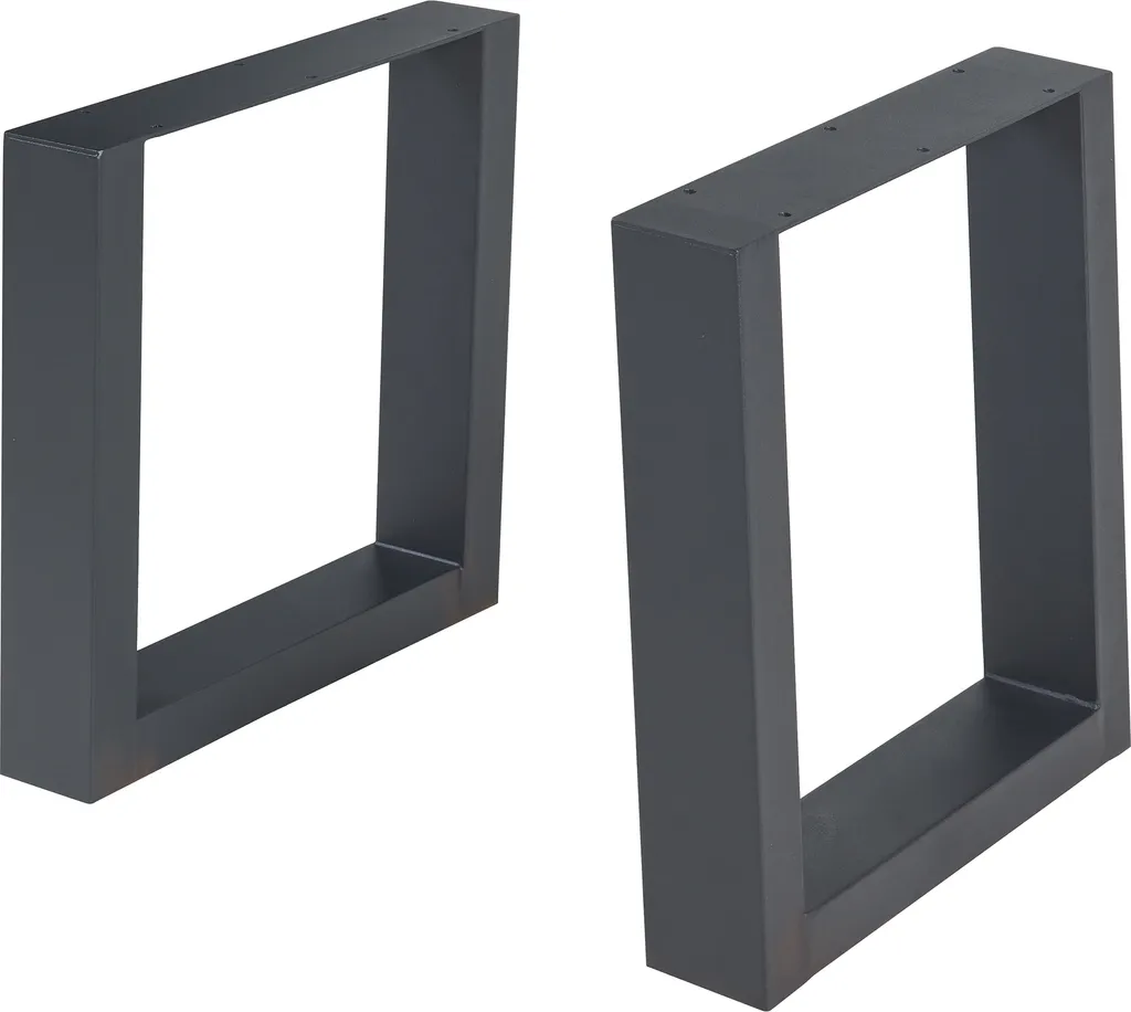 Supporto Tavolino 40x43cm Lülsfeld Nero Opaco - Set da 2 Pezzi