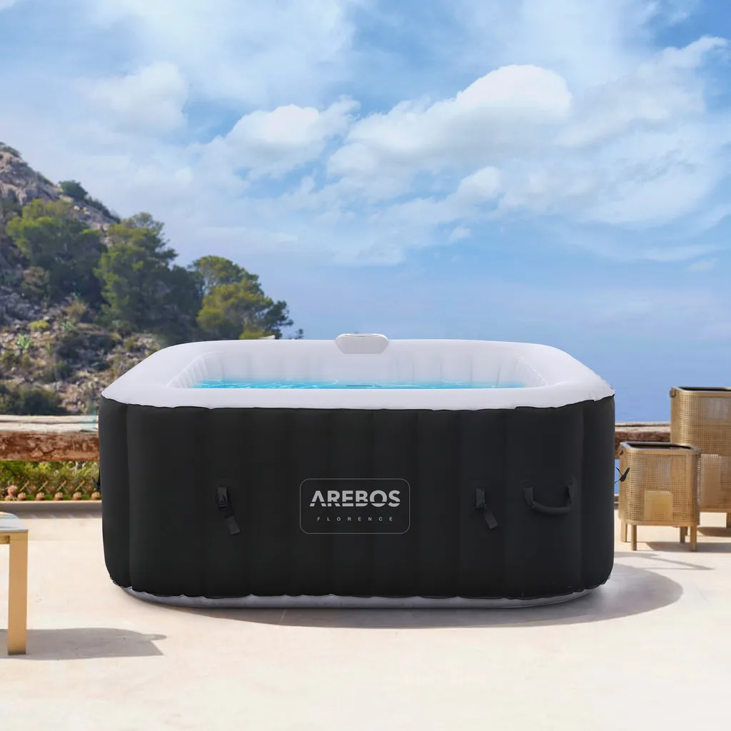 Soulagez votre dos avec ce spa gonflable AREBOS 100 buses et chauffe