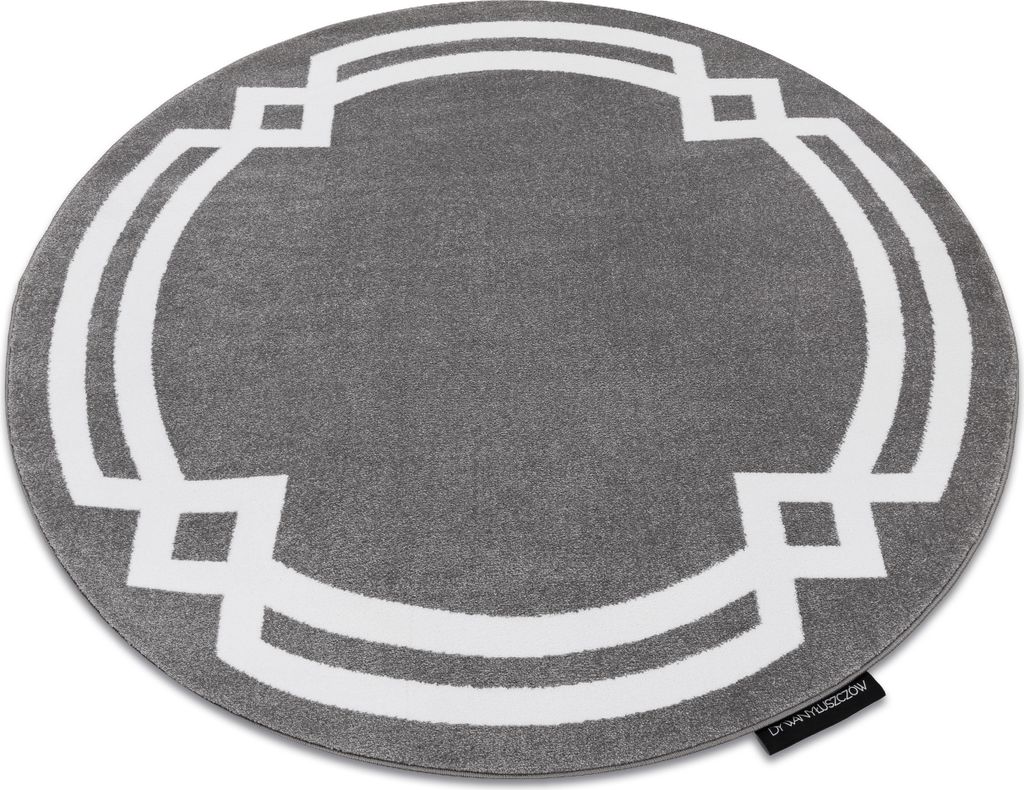 Teppich HAMPTON Lux Kreis grau Grau rund 140 cm