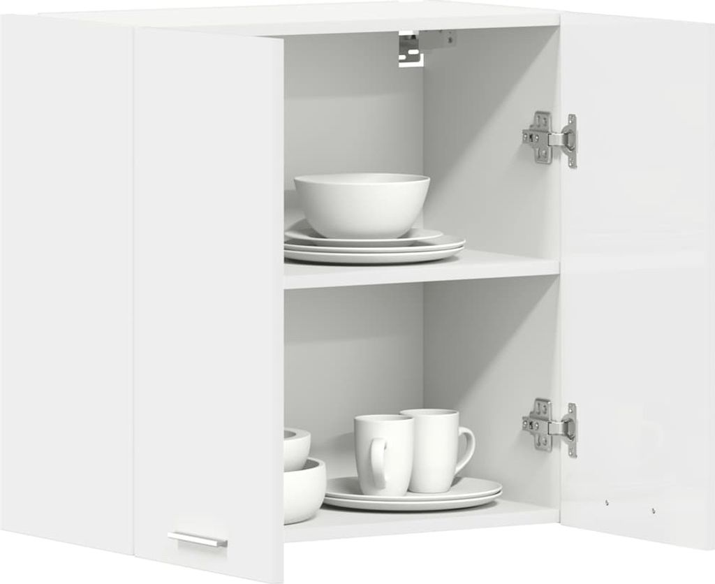 vidaXL Szafka ścienna biała wysoki połysk 60x31x60 cm płyta Zdjęcie produktu 2