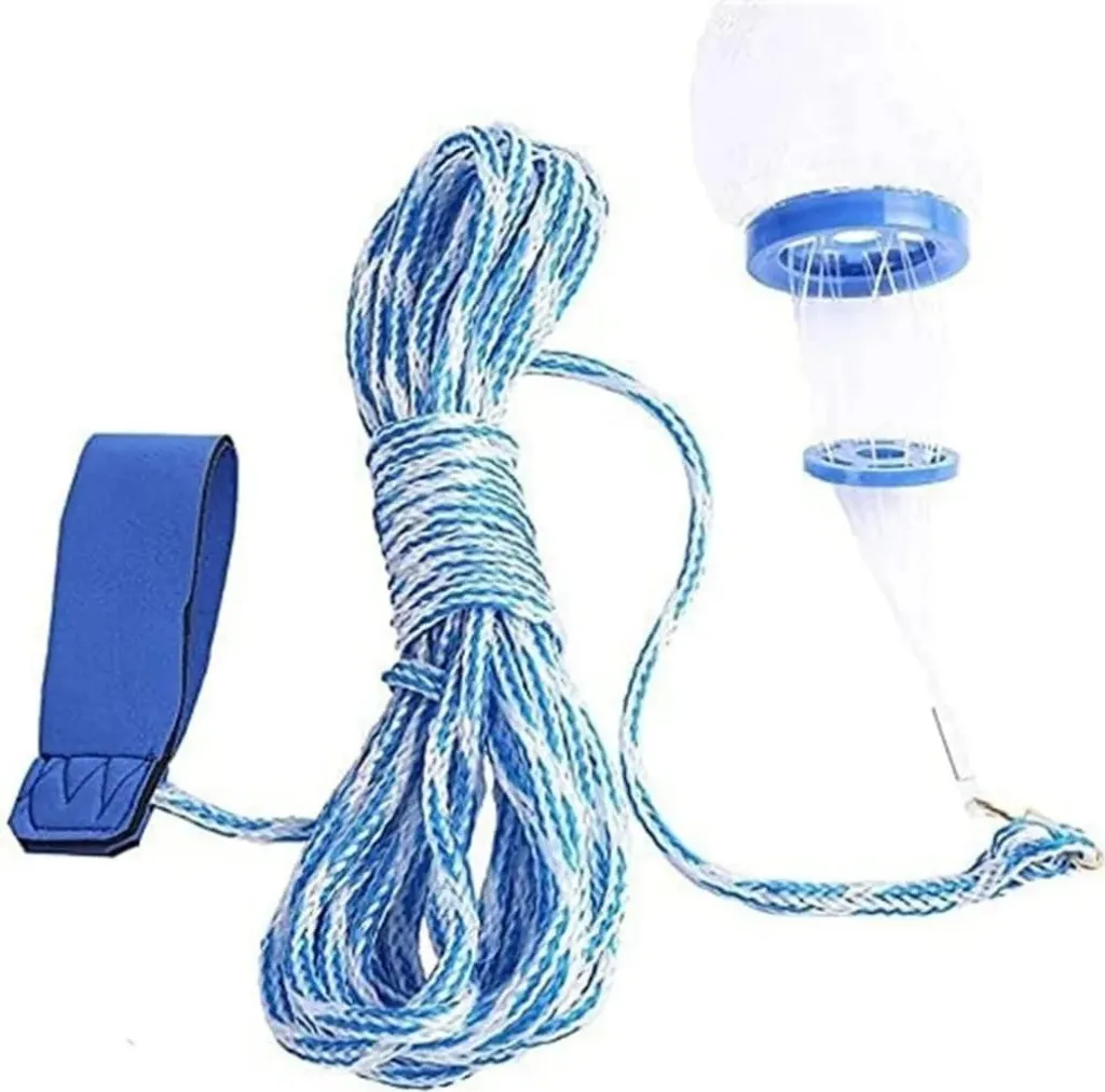 Filet de pêche blanc 5,4m structure renforcée - Maille artisanale solide