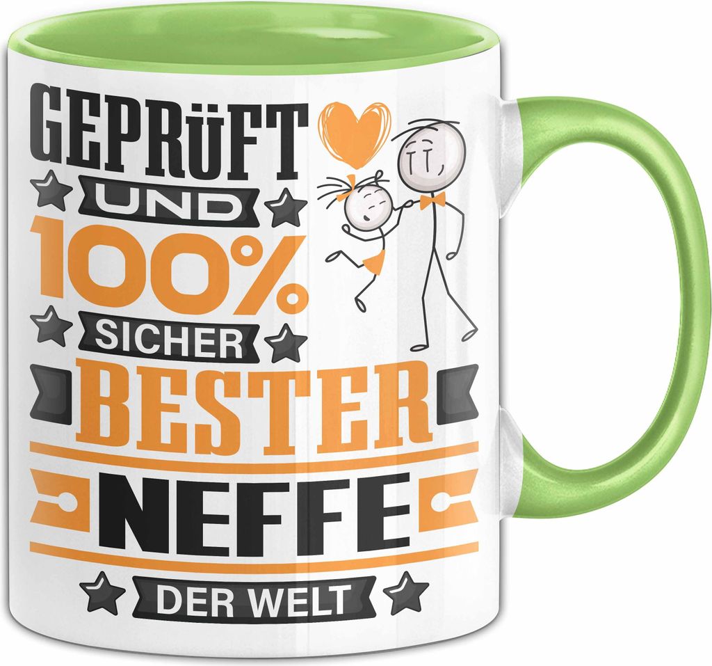 Neffe Geschenk Lustiger Spruch für Neffe Geschenkidee Bester Neffe Der Welt (Grün)