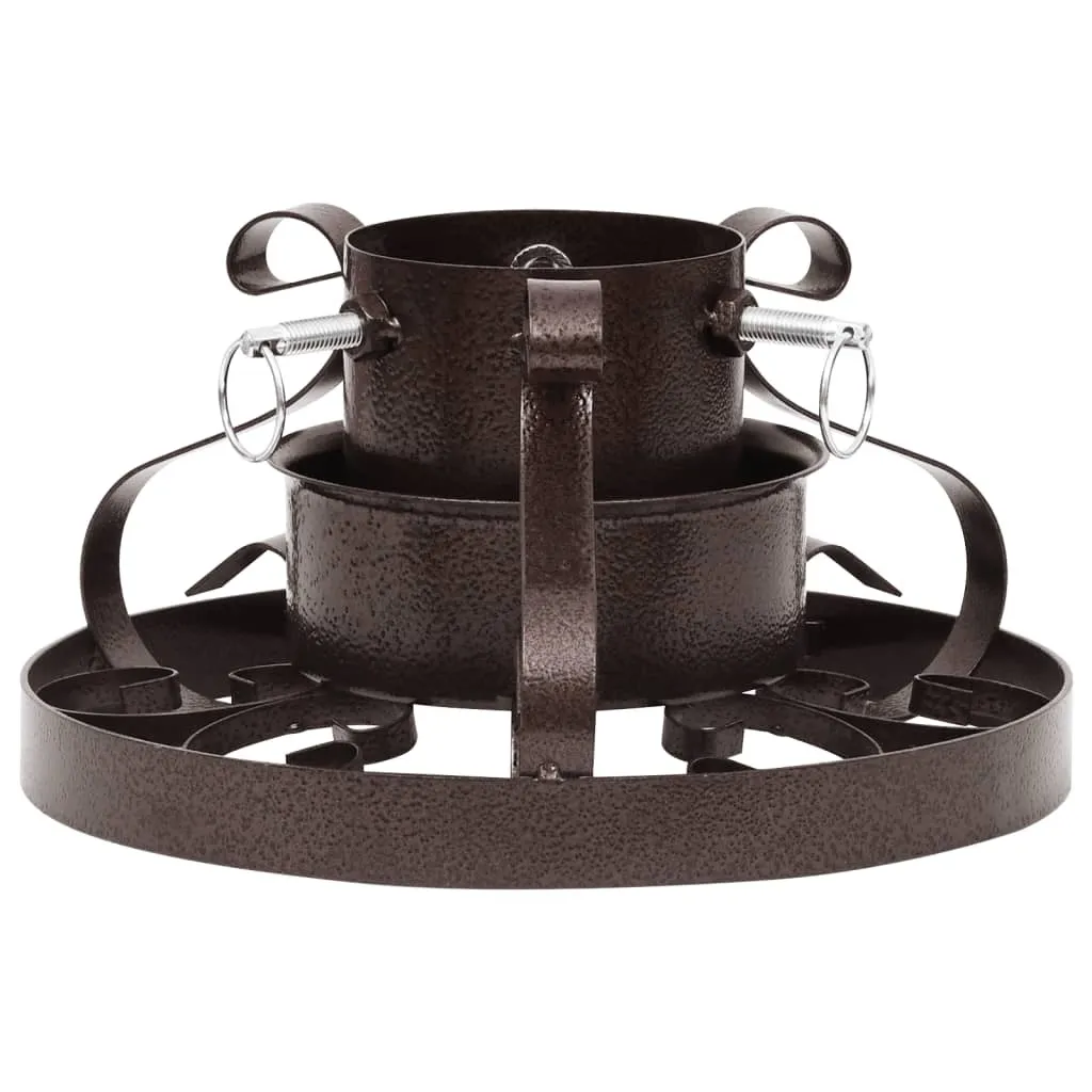 vidaXL Support pour Sapin de Noël Cuivre Antique 29x29x15,5 cm Stable