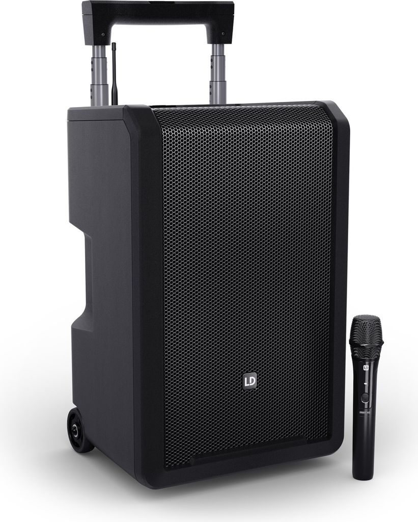 LD Systems ANNY 10 HHD B5 10' Mobiler Bluetooth PA-Lautsprecher mit Akku, Mixer und 1x Funkmikrofon