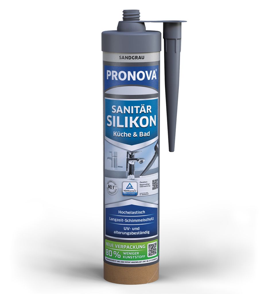 PRONOVA ECO Sanitär Silikon 280 ml sandgrau Produktbild 