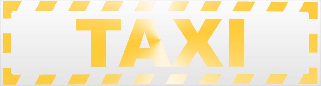 Kiwistar Taxi gestreift Magnetschild Schild magnetisch - 30cm Gelb - reflektierend - Magnetfolie für Auto PKW Kfz