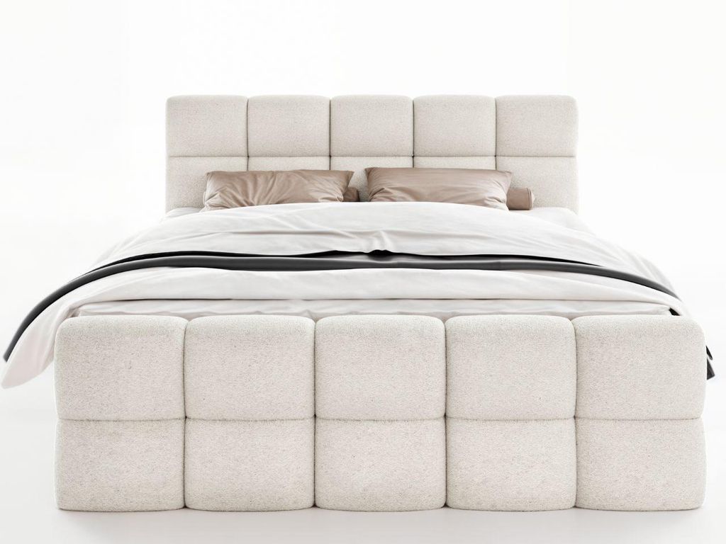FurniDe24 Boxspringbett Leo 140x200 - Bett mit Matratze und Produktbild 