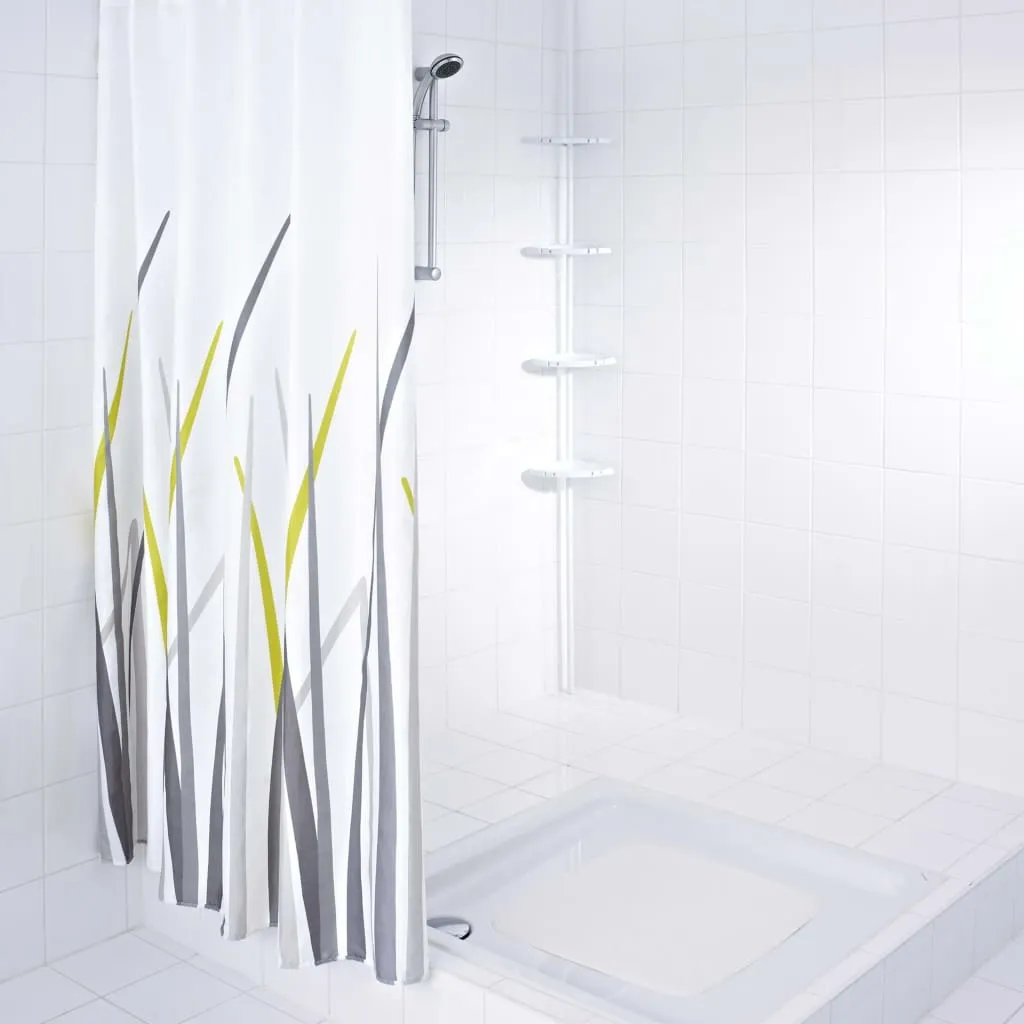 Étagère de douche sans perçage réglable 260cm avec 4 paniers plastiques