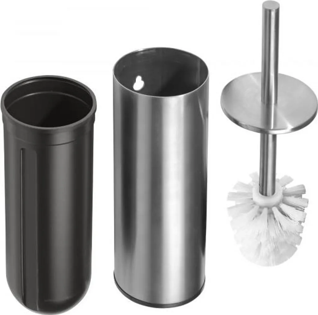 Brosse WC Murale Gain de Place NEO Blanche - Idéal pour Petit Sanitaire - 2