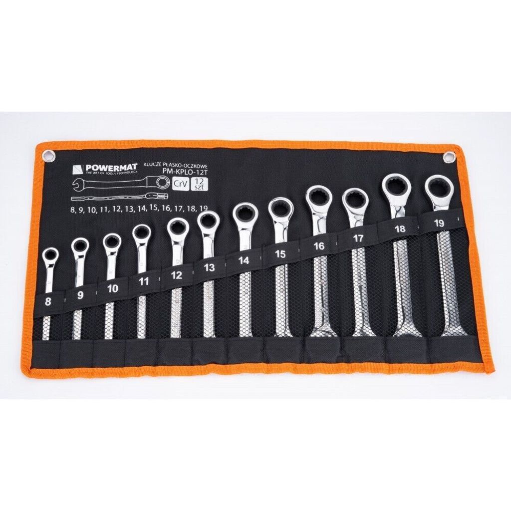 Sada očkoplochých klíčů POWERMAT PM-KPLO-12T, 8-19 mm, 12 Obrázek produktu 
