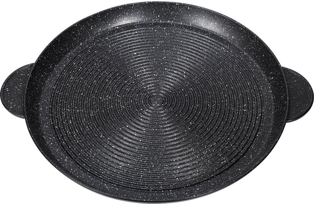 Alu Guss Pizza Brot Grill Pfanne Ø32cm Induktion Bratpfanne Handschuhe