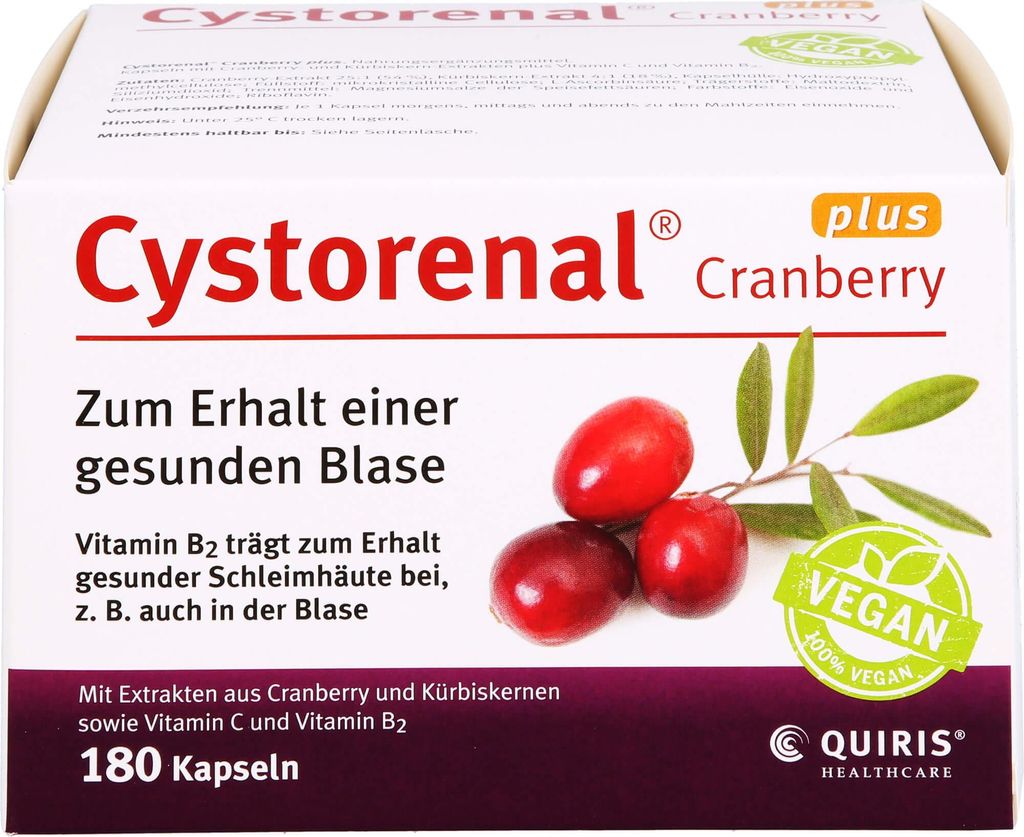 Cystorenal Cranberry plus Kapseln zum Erhalt einer gesunden Produktbild 