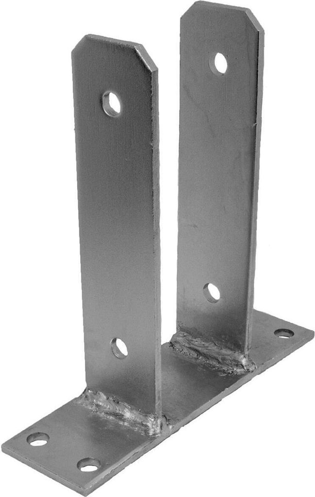 GeZu Impex® U-Pfostenträger Edelstahl 71 mm zum aufdübeln Produktbild 