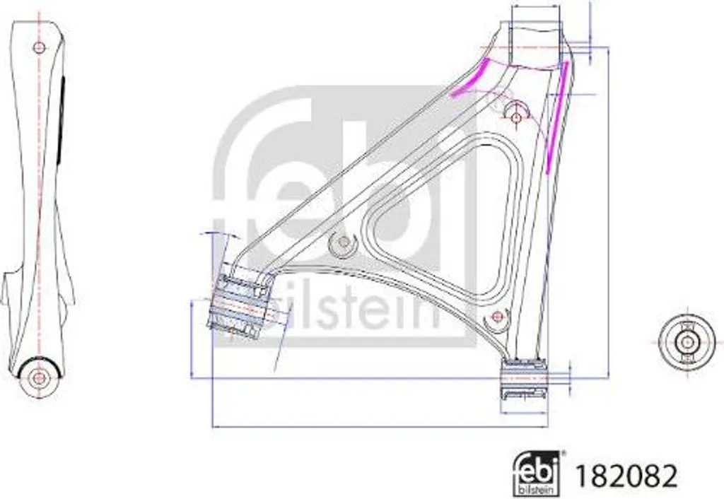 Triangle de suspension arrière compatible Audi Q7 et Touareg 7L0505311A