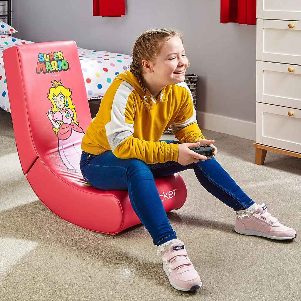 Fauteuil de Jeu Enfant Princesse Peach - Idéal Lecture et Console Switch - 13