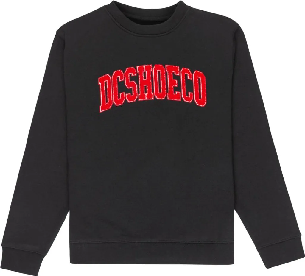 Sweat DC Varsity Crew Boy Noir 8 ans - Pull Enfant avec Logo Brodé DC
