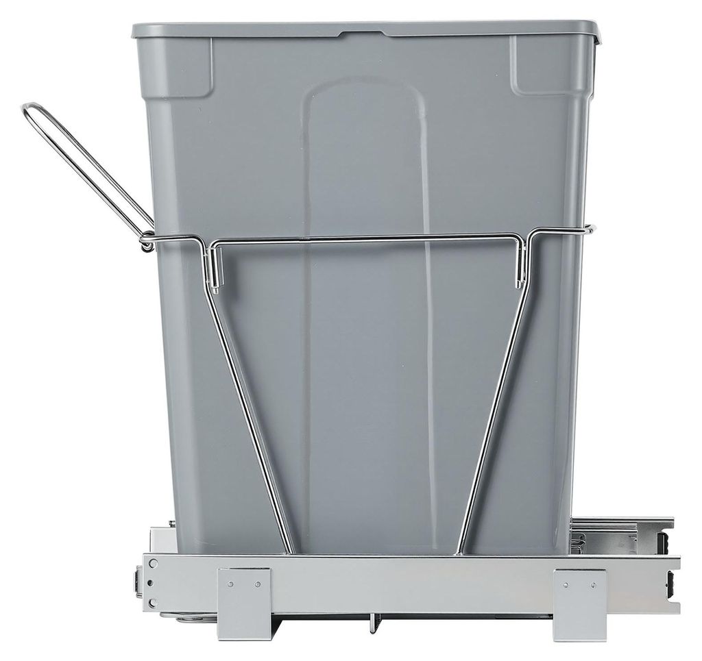 SucceBuy Ausziehbarer Mülleimer 35 Qt für Küchenschränke, Unterbau-Abfallbehälter mit stabilem Vollauszug-Schiebesystem aus Metall und praktis...