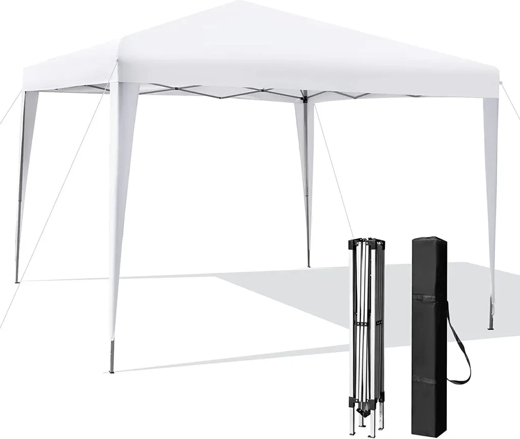 Abri de Jardin Instantané contre Soleil et Pluie, Pavillon 3x3m Blanc
