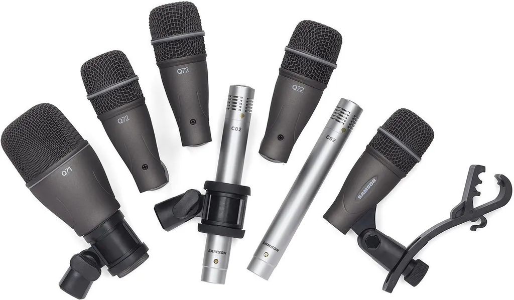 Pack Micro Batterie Samson DK707 Idéal pour Studio et Scène Live 7 Micros